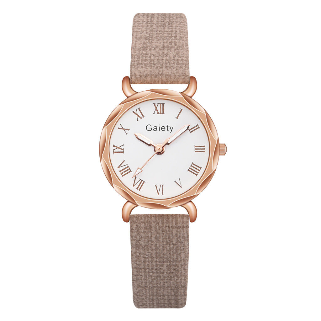 Korean Simple Student Watch Roman Literal Temperament Ladies Quartz Watch