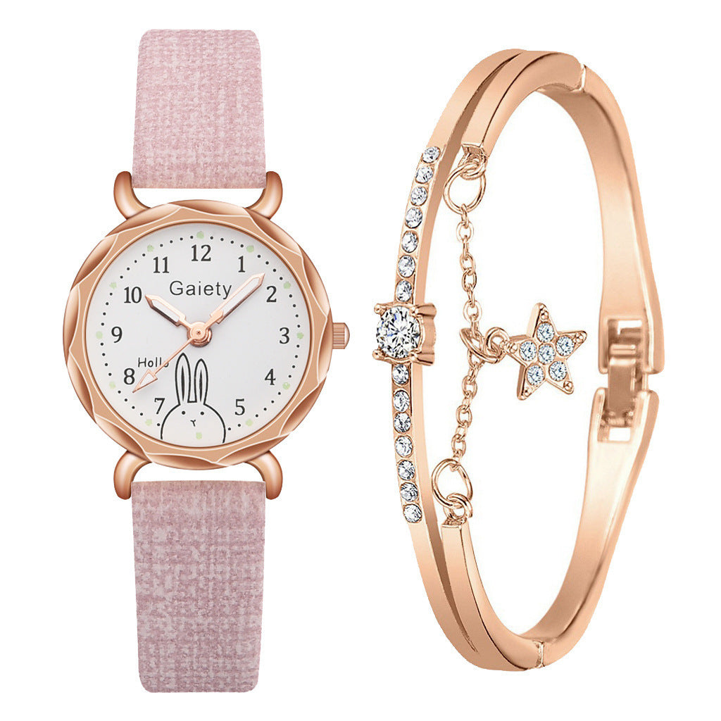 Korean Simple Student Watch Roman Literal Temperament Ladies Quartz Watch