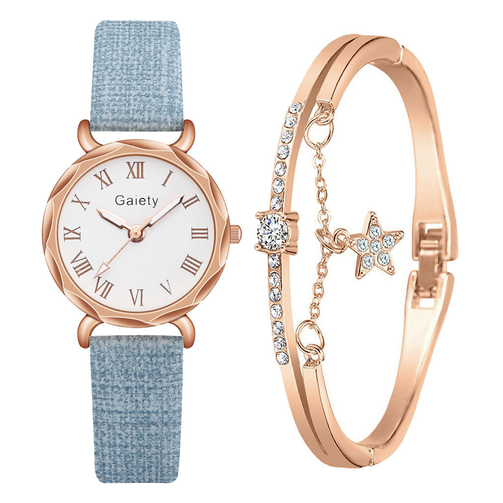 Korean Simple Student Watch Roman Literal Temperament Ladies Quartz Watch