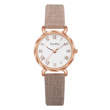 Korean Simple Student Watch Roman Literal Temperament Ladies Quartz Watch