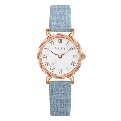 Korean Simple Student Watch Roman Literal Temperament Ladies Quartz Watch