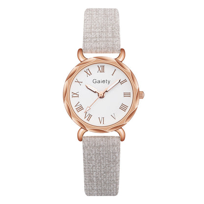 Korean Simple Student Watch Roman Literal Temperament Ladies Quartz Watch